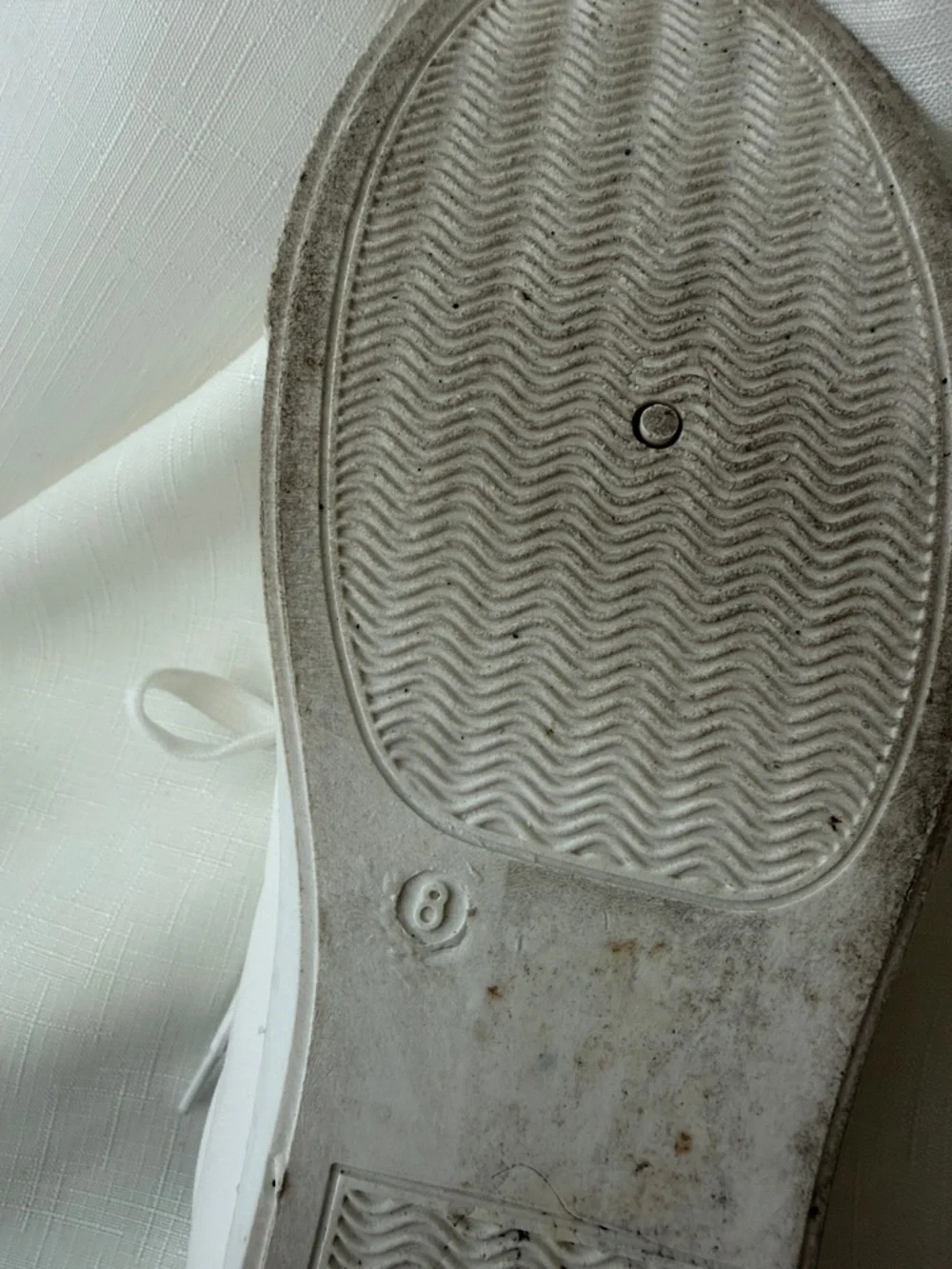 Outwoods Women's White Low-Top Lace-Up Sneakers with Silver Accents - Picture 8 of 8